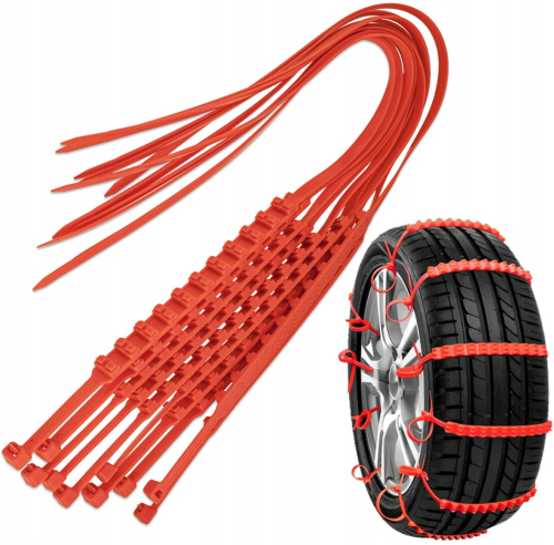 10 Ks Sněhové protiskluzové pásky na kola od 165 do 285 mm, ODOLNÉ