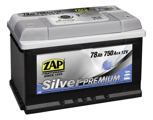 ZAP Silver Premium 78Ah 12V 750A 275x175x175