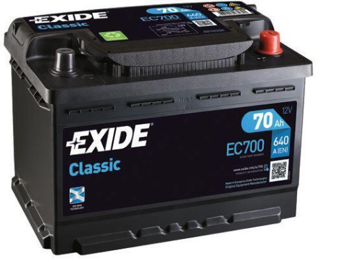 EXIDE Classic 12V 70Ah 640A 278x175x190