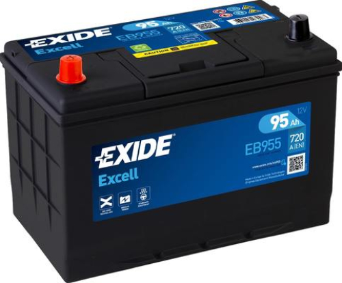 EXIDE Excell 12V 95Ah 720A 306x175x190 Levá