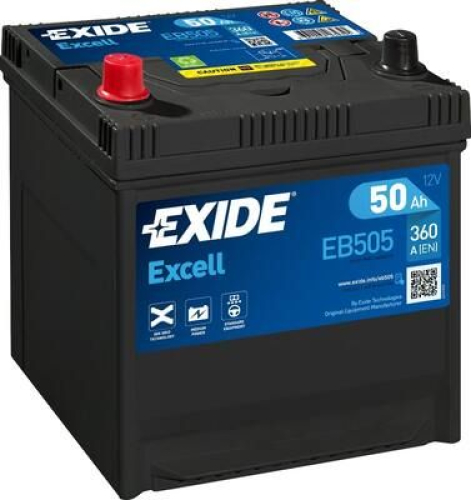 EXIDE Excell 12V 50Ah 360A 200x173x222 Levá