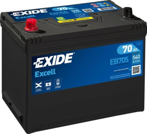 EXIDE Excell 12V 70Ah 540A 272x173x222 Levá