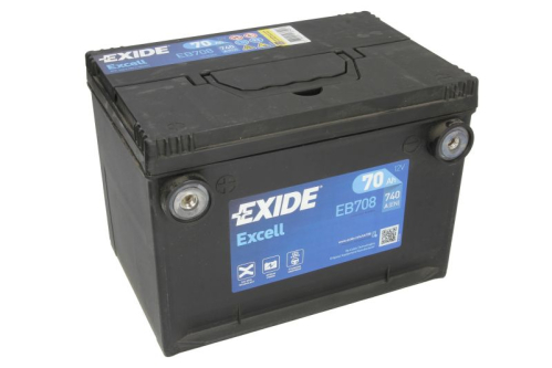 EXIDE Excell 12V 70Ah 740A 260x180x186 Levá