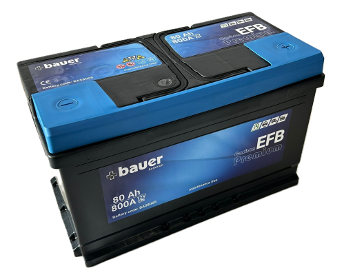 BAUER Carbon EFB 80Ah 12V 800A 314x175x190