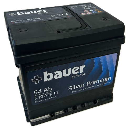 BAUER SILVER Premium 54Ah 12V 540A 210x175x190