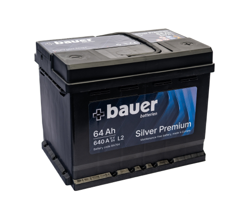 BAUER SILVER Premium 64Ah 12V 640A 242x175x190