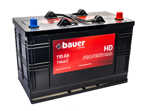 BAUER Professional HD 110Ah 12V 740A 344x171x213/235 IVECO