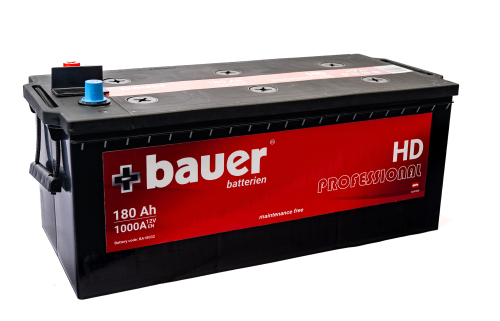 BAUER Professional HD 180Ah 12V 1000A centrální odplynování 514x223x195
