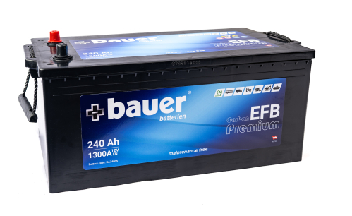 BAUER Carbon EFB 240Ah 12V 1300A 518x264x215/243