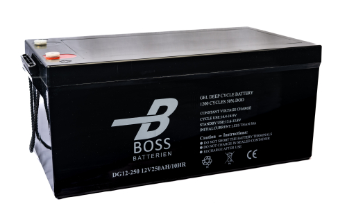 BOSS Deep Cycle GEL 12V 250Ah 520x268x220/225 M8 1200 cyklů