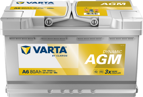 VARTA Silver dynamic AGM START-STOP 80Ah 315x175x190 800A