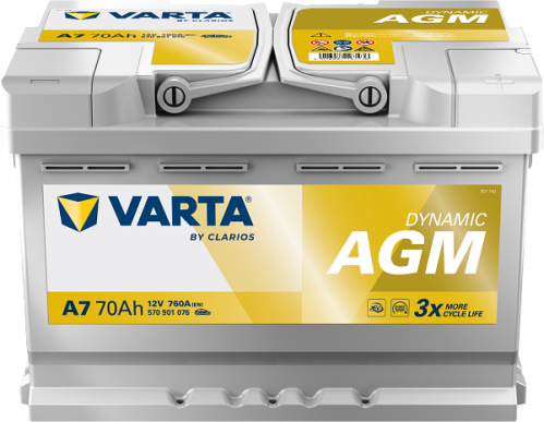 VARTA Dynamic AGM START-STOP 70Ah 278x175x190 760A A7