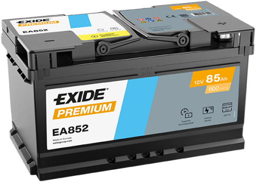 EXIDE Premium CARBON 12V 85Ah 800A 315x175x175