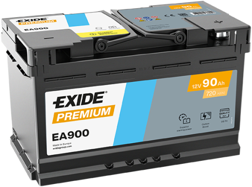 EXIDE Premium CARBON 12V 90Ah 720A 315x175x190
