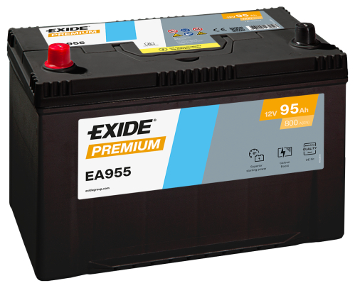 EXIDE Premium CARBON 12V 95Ah 800A 306x173x222 Levá