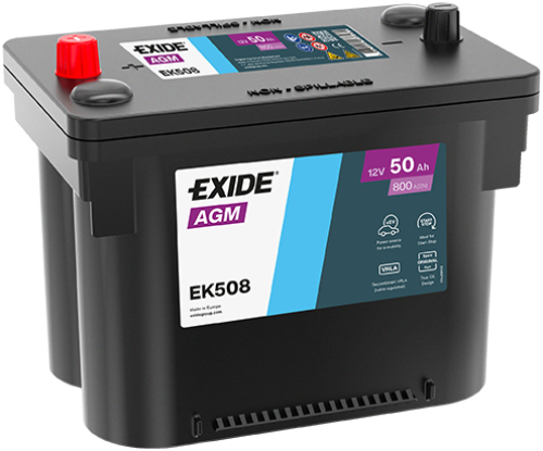 EXIDE Start-Stop AGM 12V 50Ah 800A 260x173x206