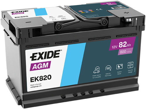 EXIDE Start-Stop AGM 12V 82Ah 800A 315x175x190