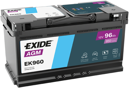 EXIDE Start-Stop AGM 12V 96Ah 850A 353x175x190