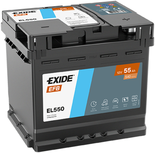 EXIDE Start-Stop EFB 12V 55Ah 540A 207x175x190
