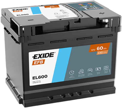EXIDE Start-Stop EFB 12V 60Ah 640A 242x175x190