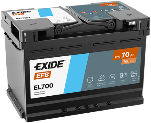 EXIDE Start-Stop EFB 12V 70Ah 760A 278x175x190