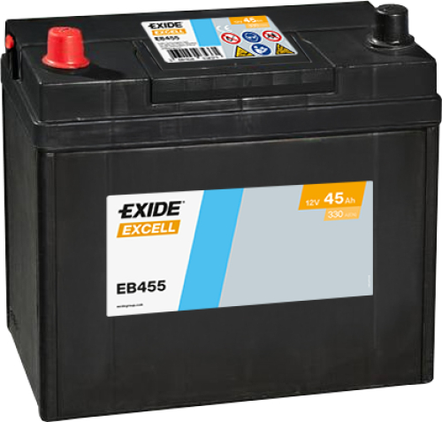 EXIDE Excell 12V 45Ah 330A 237x127x227 Levá