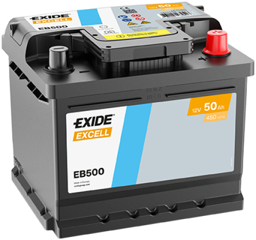 EXIDE Excell 12V 50Ah 450A 207x175x190