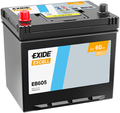 EXIDE Excell 12V 60Ah 390A 230x173x222 Levá