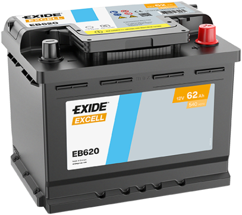 EXIDE Excell 12V 62Ah 540A 242x175x190