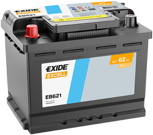 EXIDE Excell 12V 62Ah 540A 242x175x190 Levá
