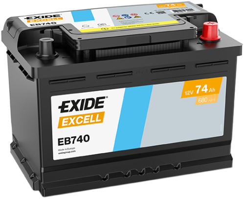 EXIDE Excell 12V 74Ah 680A 278x175x190