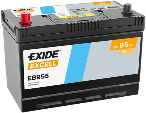 EXIDE Excell 12V 95Ah 720A 306x173x222 Levá