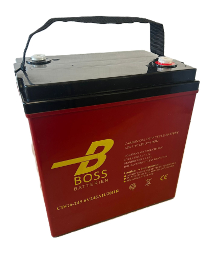 BOSS Deep Cycle CARBON GEL 6V 245 Ah 260x180x265/272 M8 3200 cyklů
