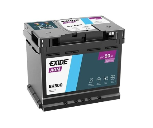 EXIDE Start-Stop AGM 12V 50Ah 570A 207x175190