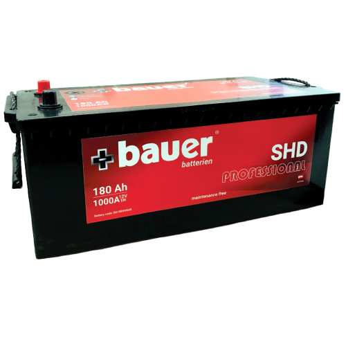 BAUER Professional HD 180Ah 12V 1000A centrální odplynování 514x223x195
