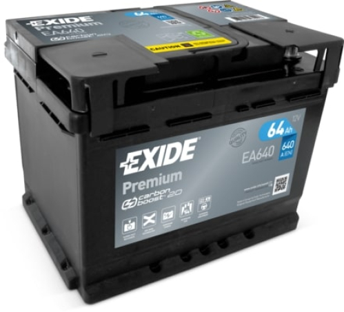 EXIDE Premium CARBON 12V 64Ah 640A 242x175x190