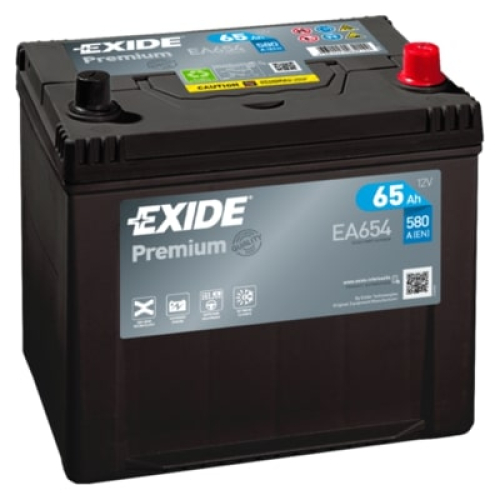 EXIDE Premium CARBON 12V 65Ah 580A 230x173x222 spodní uchycení