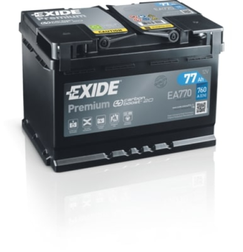 EXIDE Premium CARBON 12V 77Ah 760A 278x175x190