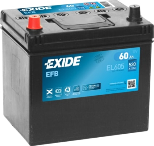 EXIDE Start-Stop EFB 12V 60Ah 520A 230x173x222 Levá