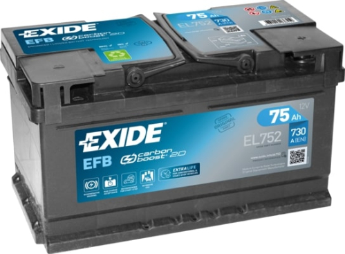 EXIDE Start-Stop EFB 12V 75Ah 730A 315x175x175