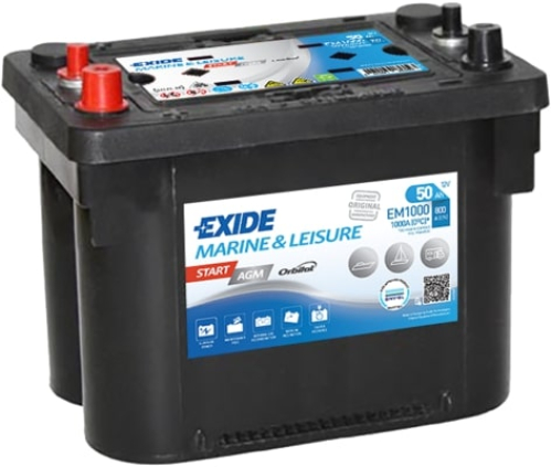 EXIDE START AGM 12V 50Ah 800A 260x173x206 Levá