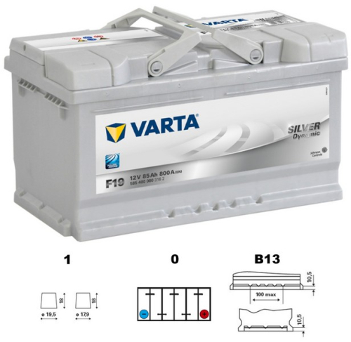 VARTA Silver dynamic 85Ah 12V 800A 315x175x190
