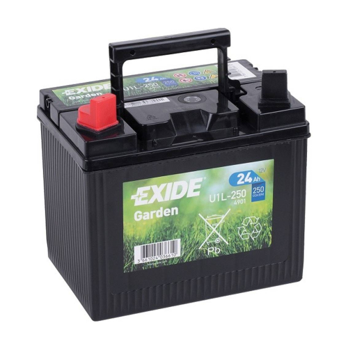 EXIDE BIKE GARDEN 12V 24Ah 250A 197x132x186 levá