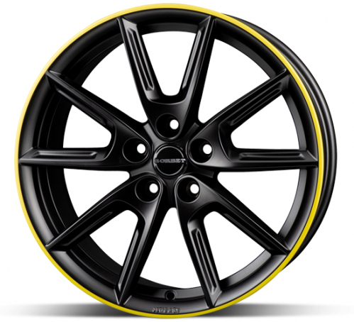 Borbet LX18 Black Yellow 8x18 5x112 ET40