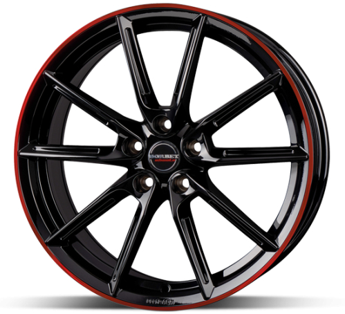 Borbet LX19 Black Red 8x19 5x108 ET45